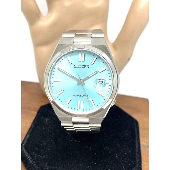 Citizen Men's Watch NJ0151-88M Tsuyosa Automatic Teal Blue Dial Stainless Steel - Picture 1 of 15